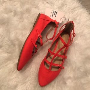 NWT Old Navy Flats - Size 7 - Tangerine Color